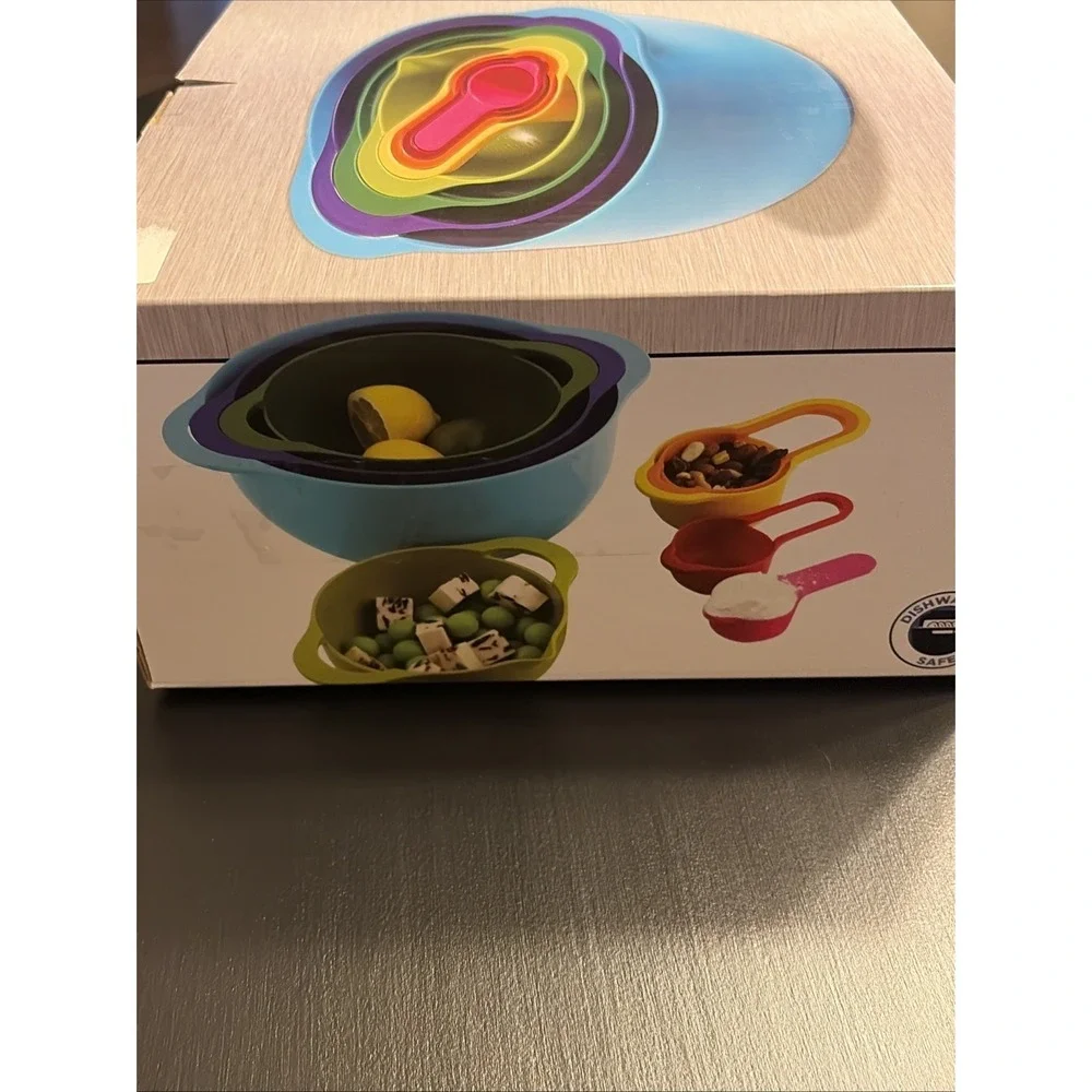 Prime Nest 8-Pc. Prep Set Multi-Color Nesting Bowl Measuring Cup + More NEW